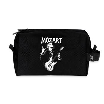 Mozart Rock Gitarrist T-Shirt - Recycelte Kulturtasche - Schwarz - Vorne