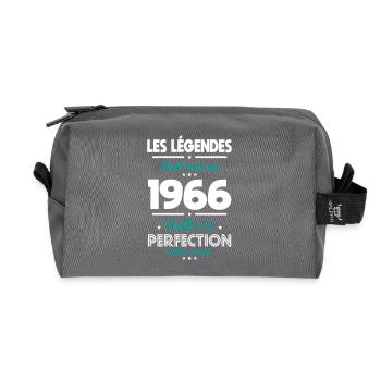 1966 – Légendes – Vieilli à la perfection - Trousse de toilette en tissu recyclé - anthracite - Devant