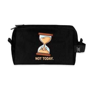 Die widerwillige Sanduhr - Recycelte Kulturtasche - Schwarz - Vorne