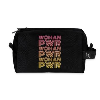 Woman Power - Recycled Toiletry Zip Bag - black - Front
