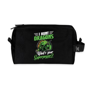 Équipement de chasse à l’iguane Technologie de contrôle des lézards - Trousse de toilette en tissu recyclé - noir - Devant