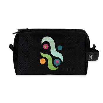 Yoga design_46 - Recycled Toiletry Zip Bag - black - Front
