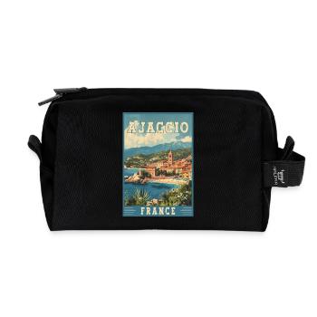 Experience Ajaccio France - Mediterranean Paradise - Recycled Toiletry Zip Bag - black - Front