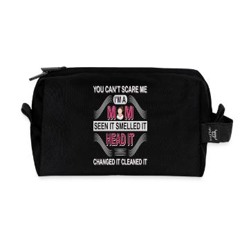 Du kannst mir keine Angst machen, ich bin Mutter | Lustiges Mama-Shirt - Recycelte Kulturtasche - Schwarz - Vorne
