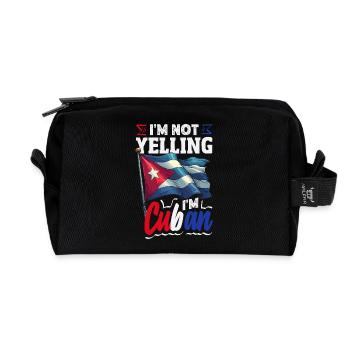 Cuba Pride & Home - Design du drapeau de Cuba - Trousse de toilette en tissu recyclé - noir - Devant