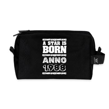1988 - Recycled Toiletry Zip Bag - black - Front