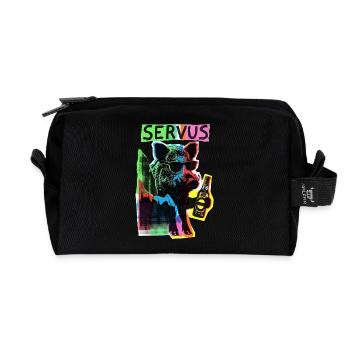 Sanglier alpin frais - Trousse de toilette en tissu recyclé - noir - Devant
