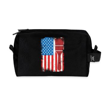 US Patriotischer Maler - Recycelte Kulturtasche - Schwarz - Vorne