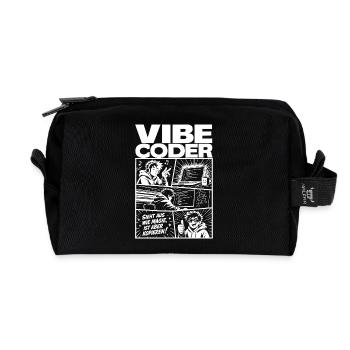 Vibe Coder Magie durch Kopieren Comic - Recycelte Kulturtasche - Schwarz - Vorne