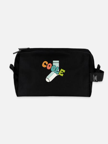 Coole Socke - lustiges Motivationsdesign - Recycelte Kulturtasche - Schwarz