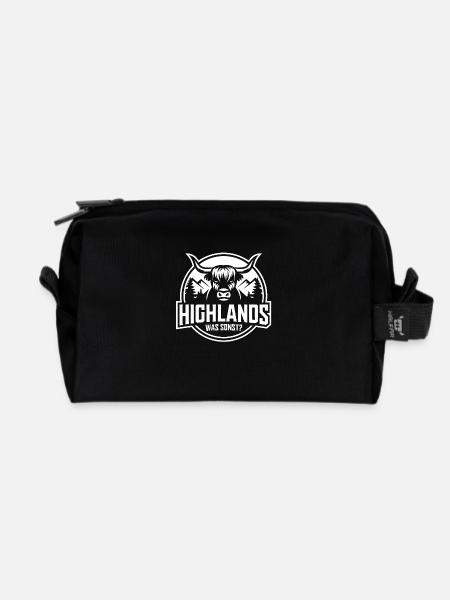 Highlands was sonst Schottisches Hochlandrind - Recycelte Kulturtasche - Schwarz