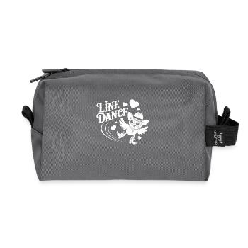 Line Dance Eule lustige Eule mit Stetson und Boots - Recycelte Kulturtasche - Anthrazit - Vorne