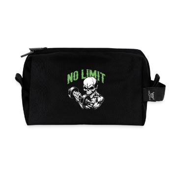 Crâne de musculation No Limit Workout avec haltère - Trousse de toilette en tissu recyclé - noir - Devant