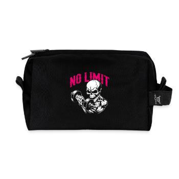 Crâne de musculation No Limit Workout avec haltère - Trousse de toilette en tissu recyclé - noir - Devant
