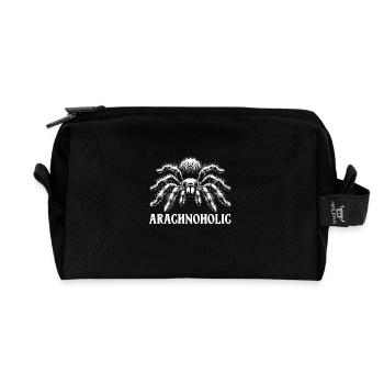 Arachnoholic große haarige Vogelspinne Silhouette - Recycelte Kulturtasche - Schwarz - Vorne