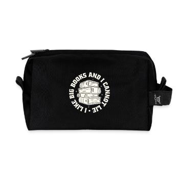 I Like Big Books - Recycled Toiletry Zip Bag - black - Front