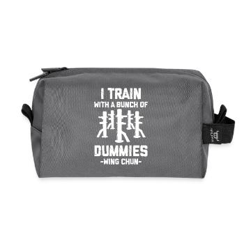 Wing Chun Humor for Martial Artists - Recycled Toiletry Zip Bag - anthracite - Front