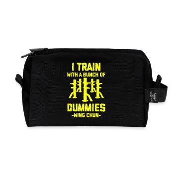 Wing Chun Humor for Martial Artists - Recycled Toiletry Zip Bag - black - Front