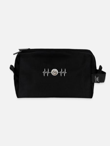 Herzlinie mit Backmotiv Bäcker mit Herz - Recycelte Kulturtasche - Schwarz