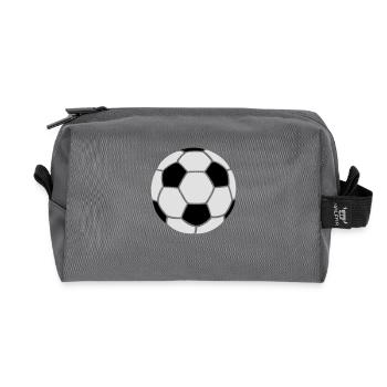 fussball - Recycelte Kulturtasche - Anthrazit - Vorne