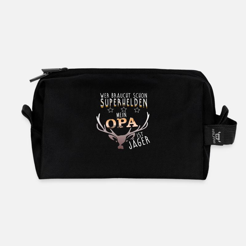 OPA Jäger - Recycelte Kulturtasche - Schwarz