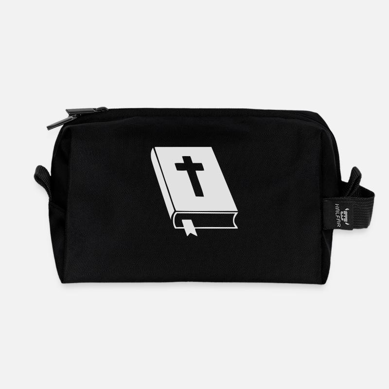 Christianity Collection - Recycled Toiletry Zip Bag - black