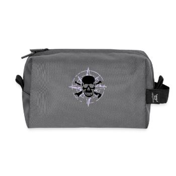 windrose_skull_02_a_2c - Trousse de toilette en tissu recyclé - anthracite - Devant