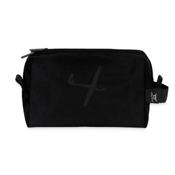en mouvement - Trousse de toilette en tissu recyclé - noir - Devant