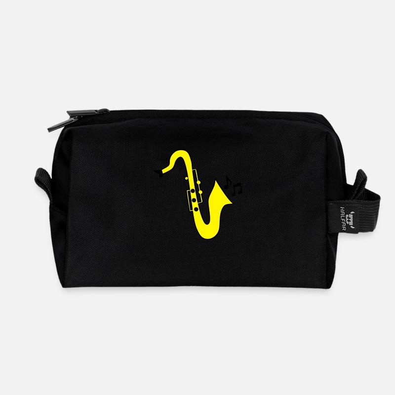 Saxophon - Recycelte Kulturtasche - Schwarz