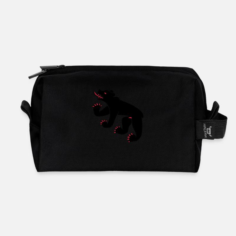 Zeichnung einer Bär ensymbolflagge Bern Schweiz - Recycelte Kulturtasche - Schwarz