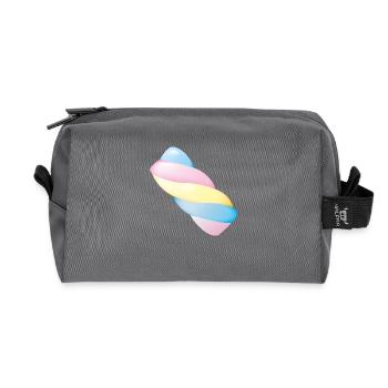 Smiley Marshmallow - Recycelte Kulturtasche - Anthrazit - Vorne