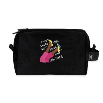 This shoes are not made for walking / High heels - Recycled Toiletry Zip Bag - black - Front