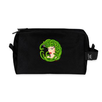 Medusa - Recycled Toiletry Zip Bag - black - Front