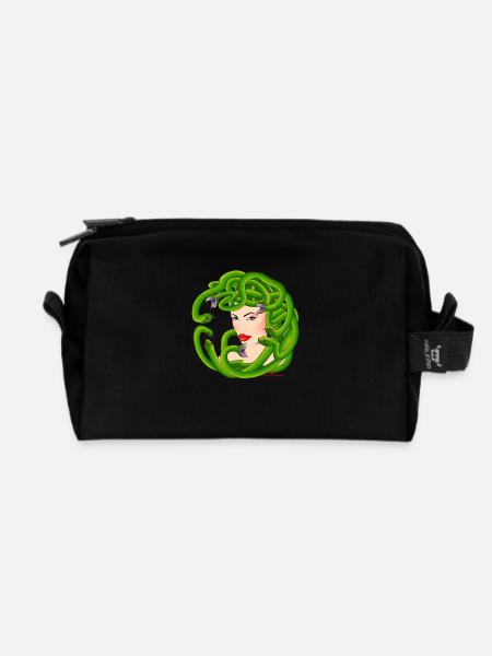 Medusa - Recycelte Kulturtasche - Schwarz