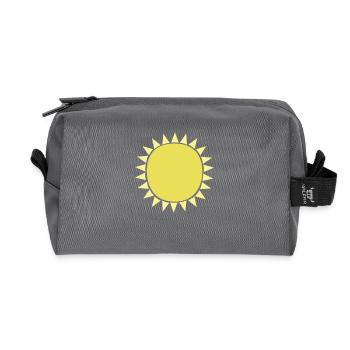 sonne sun - Recycelte Kulturtasche - Anthrazit - Vorne