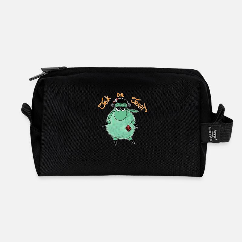 Wolly Sheepling Halloween Monster - Recycelte Kulturtasche - Schwarz