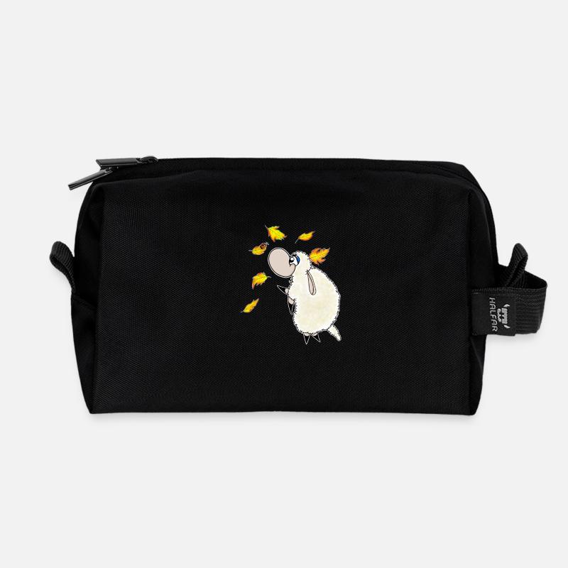 Wolly Sheepling Herbst Blätterfall - Recycelte Kulturtasche - Schwarz