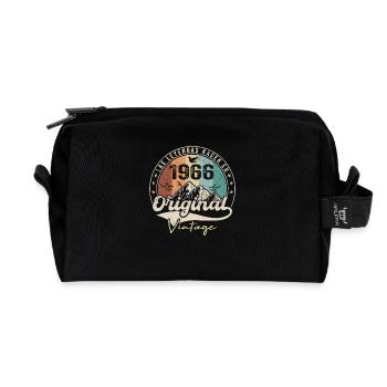 Retro 1966 Geburtstagsgeschenk 1966 Jahrgang 1966 - Recycelte Kulturtasche - Schwarz - Vorne