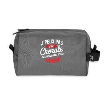 j peux pas j ai Chorale En vrie de vraie - Trousse de toilette en tissu recyclé - anthracite - Devant