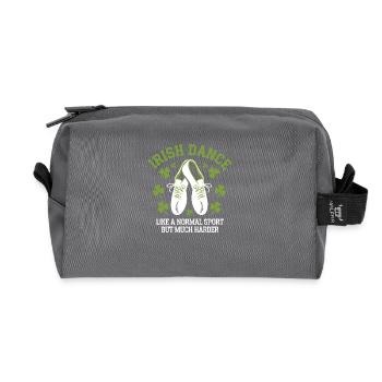 The Art of Irish Dance - Recycled Toiletry Zip Bag - anthracite - Front