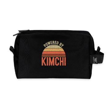 Koreanischer Genuss und Kimchi-Liebe - Recycelte Kulturtasche - Schwarz - Vorne