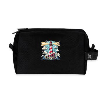 Lighthouse Leuchtturm - Recycled Toiletry Zip Bag - black - Front