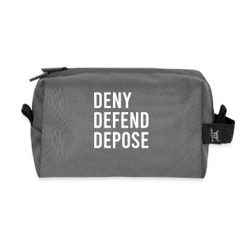 Nier Défendre Déposer Citation de motivation - Trousse de toilette en tissu recyclé - anthracite - Devant
