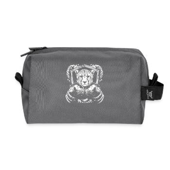 Cheetah Boxer Martial Arts MMA - Recycled Toiletry Zip Bag - anthracite - Front