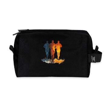 Perfect gift for endurance athletes - Recycled Toiletry Zip Bag - black - Front