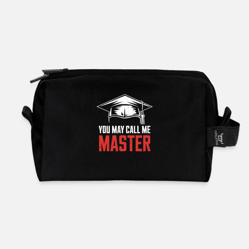 Humorvolles Design für Master-Absolvent*innen - Recycelte Kulturtasche - Schwarz