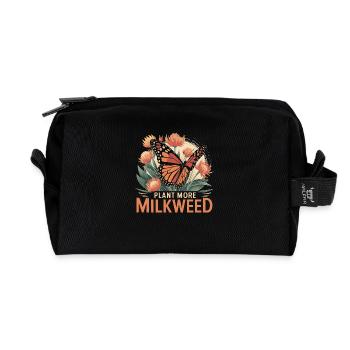 Protégez les papillons monarques - Trousse de toilette en tissu recyclé - noir - Devant