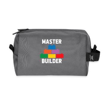 Brick Builder Brick Building Master Builder - Recycled Toiletry Zip Bag - anthracite - Front