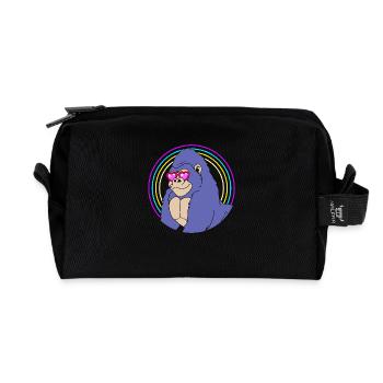 Gorilla - Recycelte Kulturtasche - Schwarz - Vorne