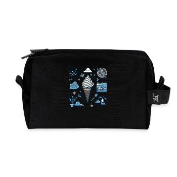 Dessert d’été - Trousse de toilette en tissu recyclé - noir - Devant